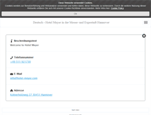 Tablet Screenshot of hotel-meyer.com